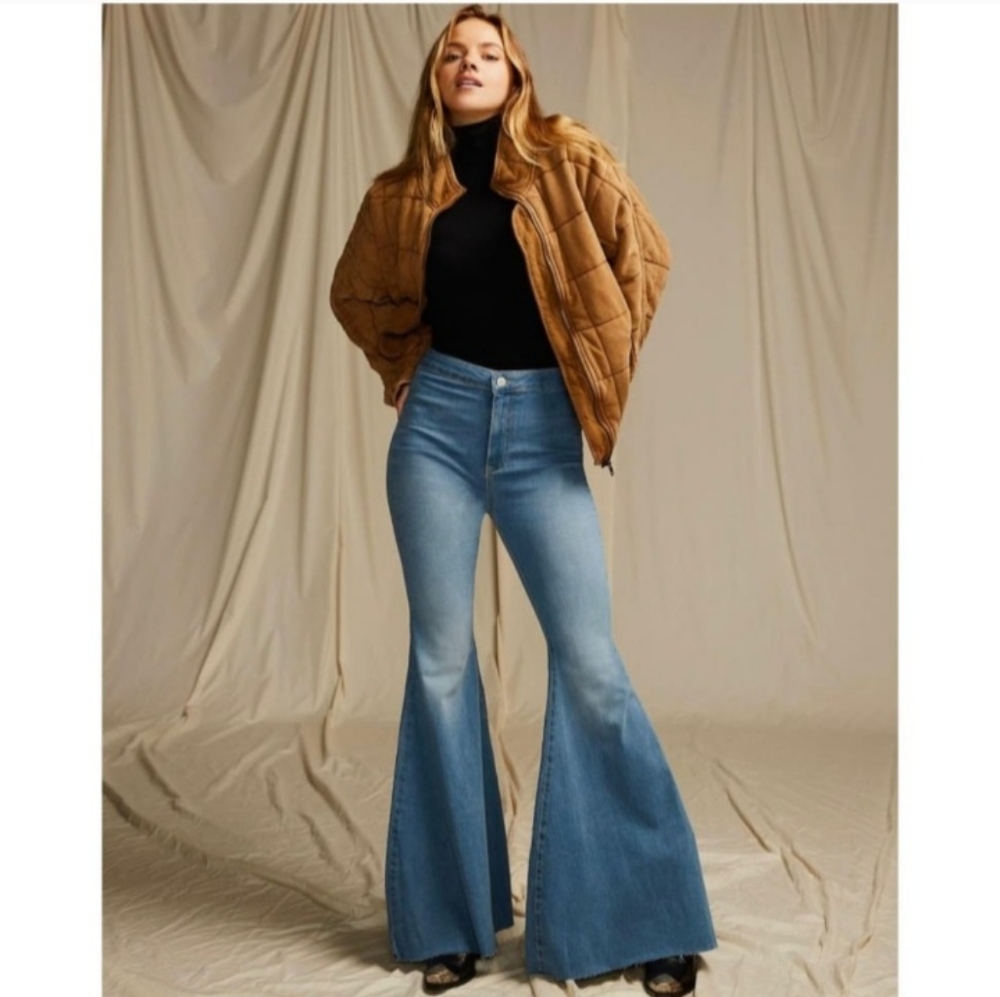 Free People Just Float On Flare Denim Jeans Size 24 Flares
